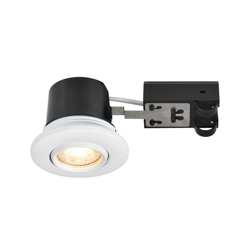 Umberto - Spot encastré orientable IP44 en acier, style moderne