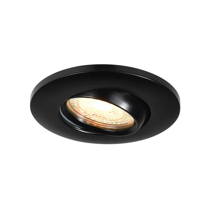 Umberto - Spot encastré orientable IP44 en acier, style moderne