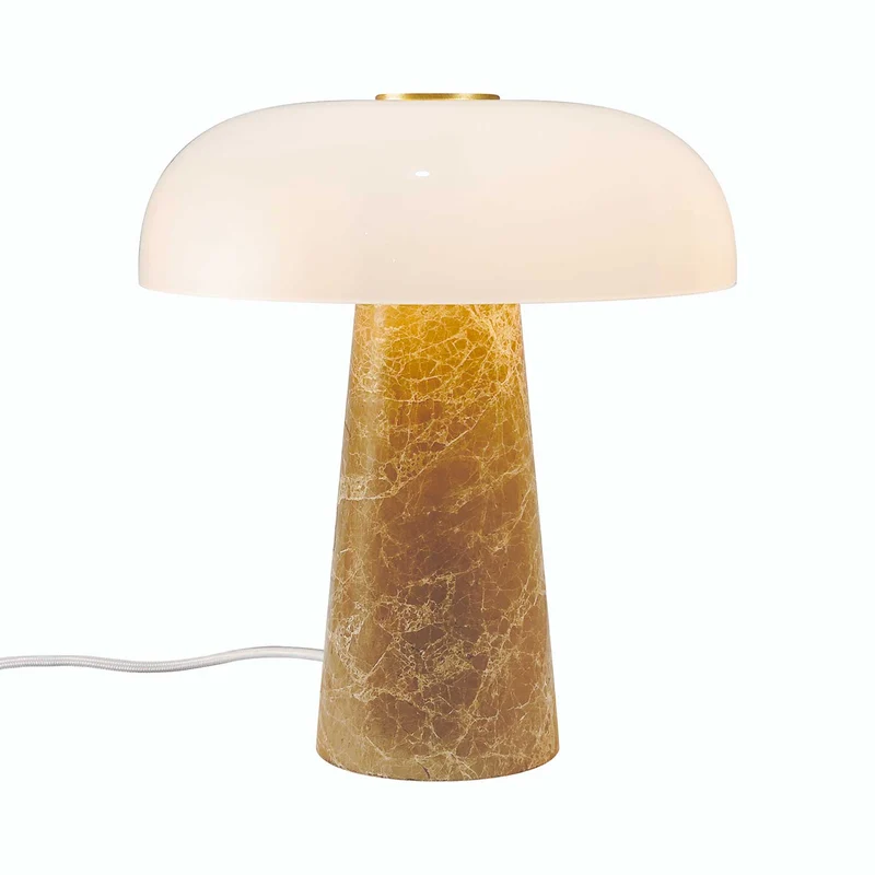 Glossy Mini - Lampe à poser à globe sur marbre en verre et marbre, style contemporain