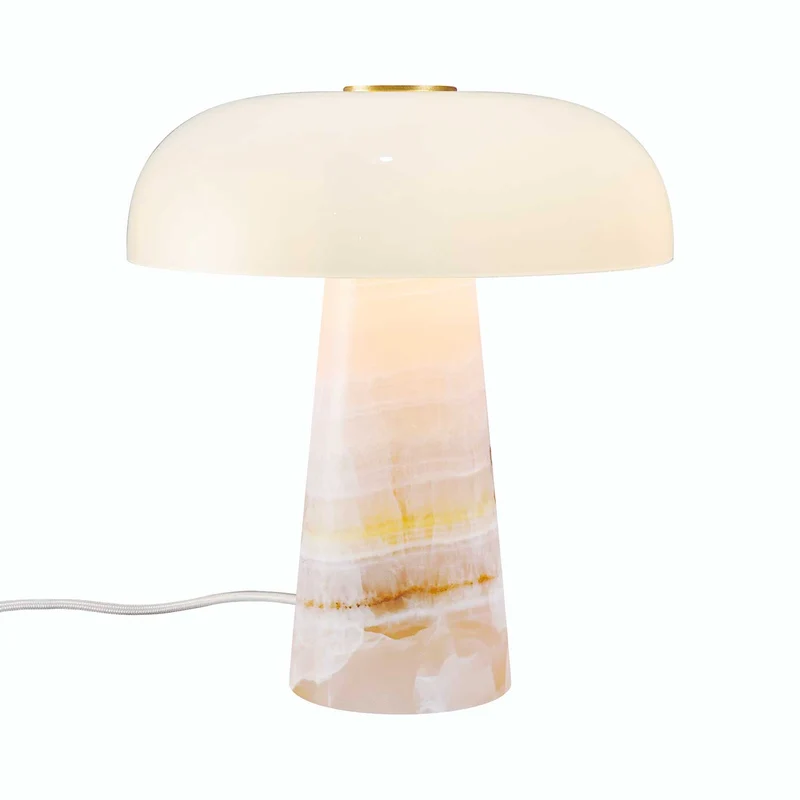 Glossy Mini - Lampe à poser à globe sur marbre en verre et marbre, style contemporain