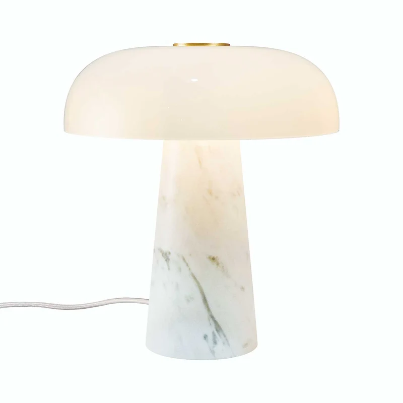 Glossy Mini - Lampe à poser à globe sur marbre en verre et marbre, style contemporain