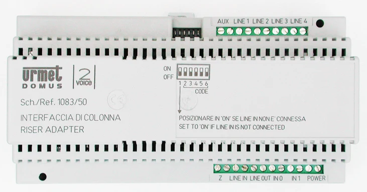 URMET 1083/50 - Interfaccia di colonna, 4 montanti, sistema 2Voice