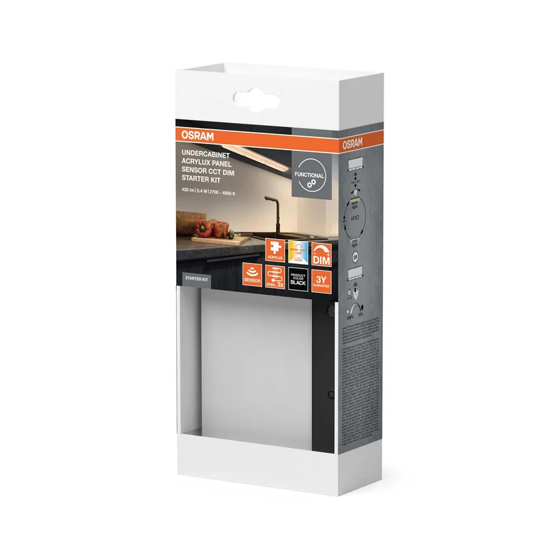 OSRAM Lampada sottopensile Acrylux Panel 5,4W CCT dimmerabile Starter-Set