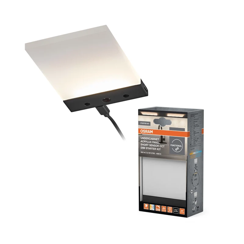 OSRAM Lampada sottopensile Acrylux Panel corta 3,5W CCT dimmerabile Starter-Set