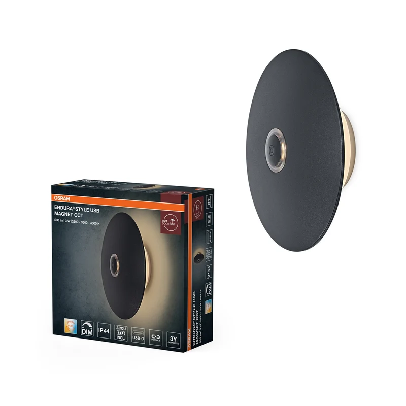 ENDURA® Style USB Magnet CCT DIM IP44 Grigio scuro