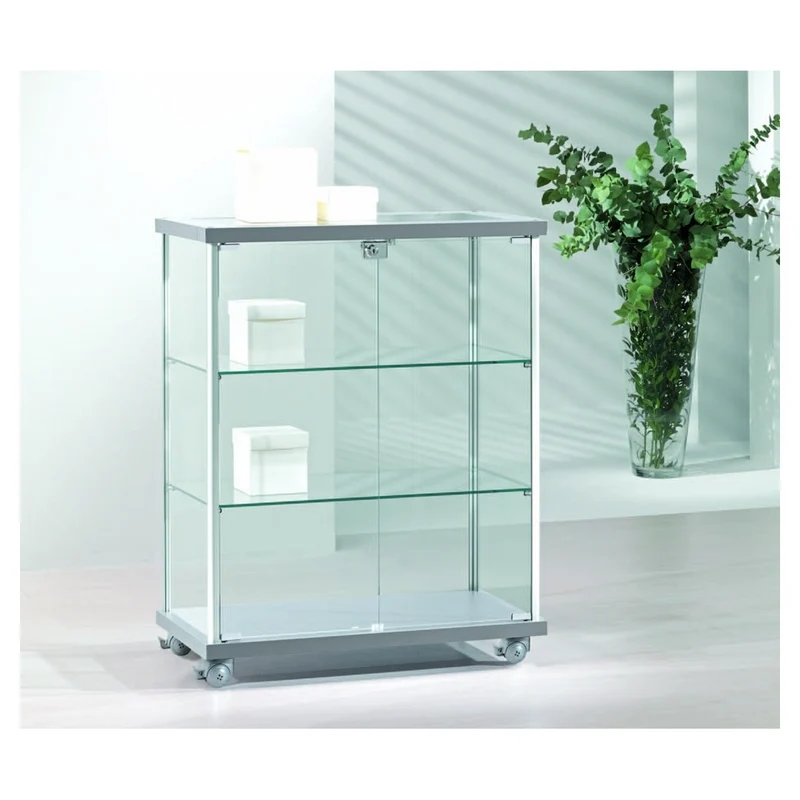 Casa Padrino Luxus Ladenvitrine 73 x 39 cm H. 92 cm - Ladeneinrichtung - Boutique Möbel - Made in Italy