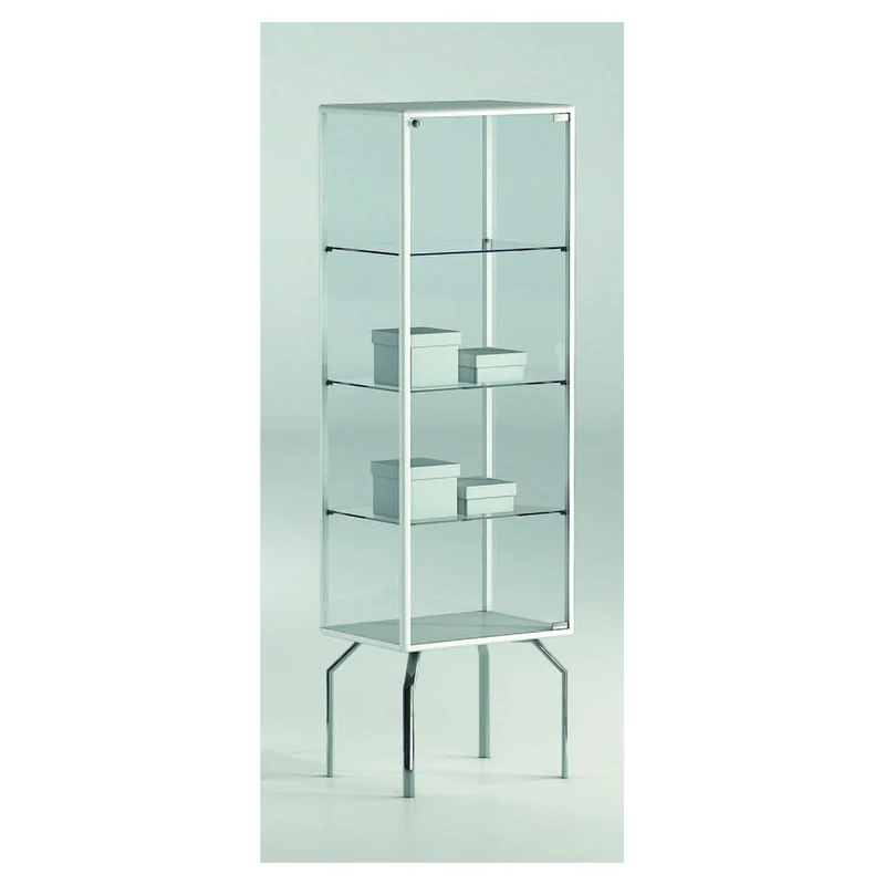 Casa Padrino Luxus Ladenvitrine 51 x 37 cm H. 170 cm mit 3 Glasböden - Ladeneinrichtung - Boutique Möbel - Made in Italy