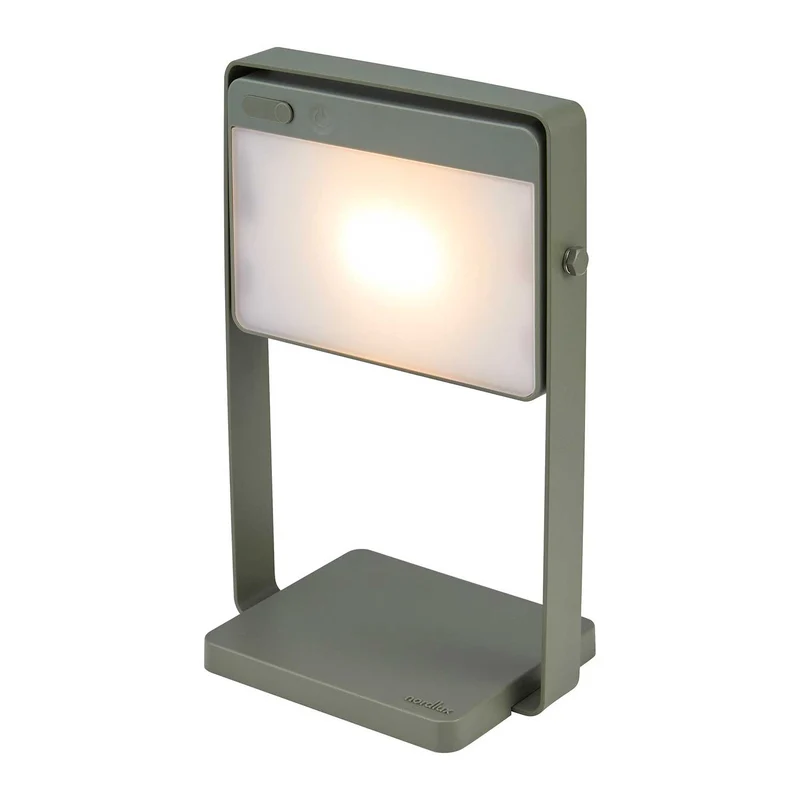 Saulio - Lampe solaire LED nomade à poignée en acier, style contemporain