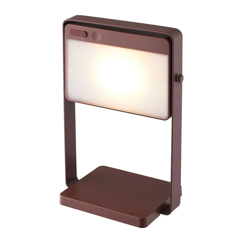 Saulio - Lampe solaire LED nomade à poignée en acier, style contemporain