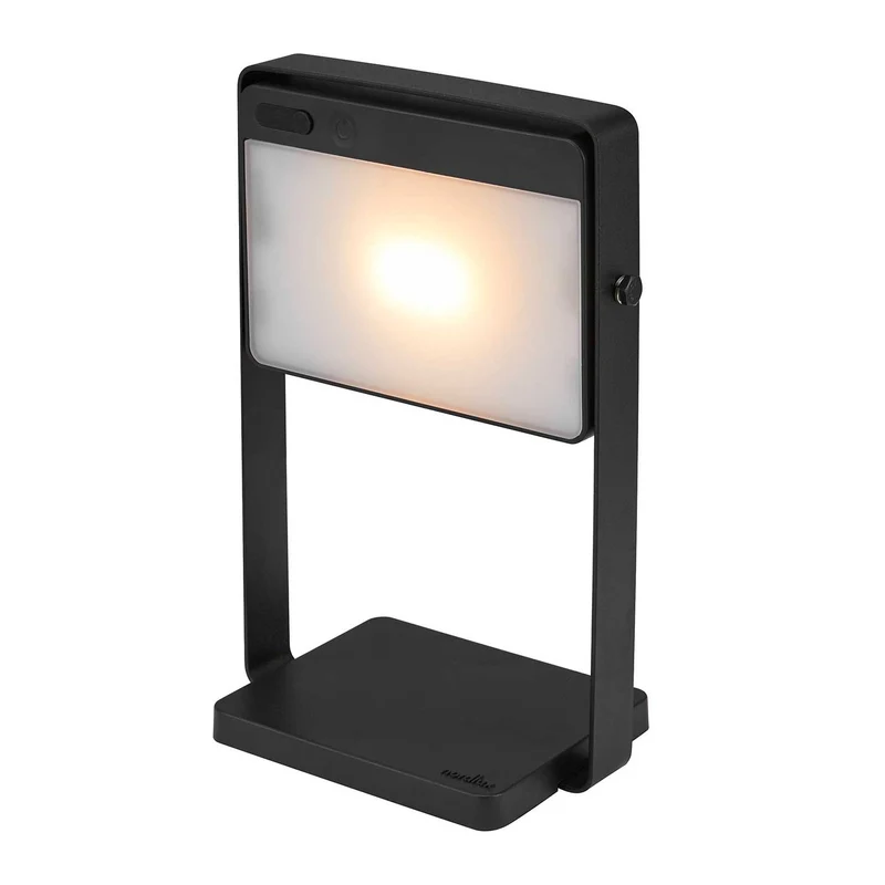 Saulio - Lampe solaire LED nomade à poignée en acier, style contemporain