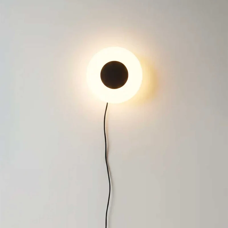 Thales - Lampe à poser LED en acier et verre, style minimaliste, Ø 22 cm
