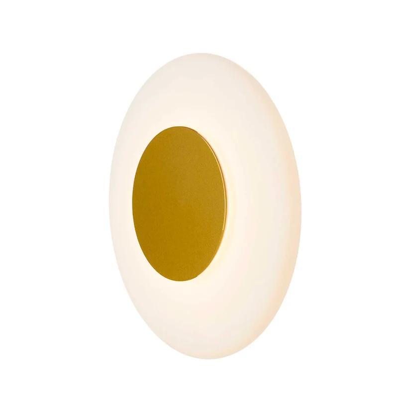Thales - Applique murale LED IP44 en acier et verre, style minimaliste, Ø 22 cm