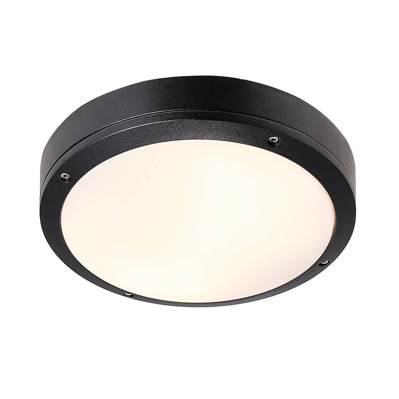 Desi - Plafonnier extérieur rond étanche en acier, style moderne