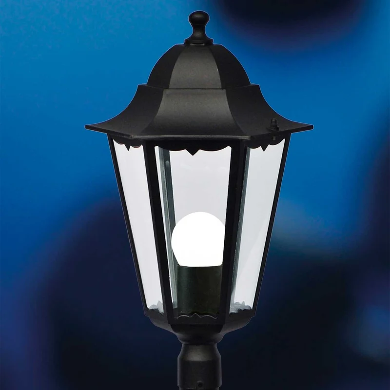 Cardiff - Lampadaire lanterne classique en acier, style baroque