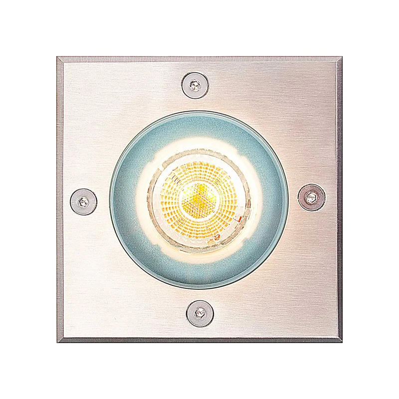 Andor - Spot encastré de sol carré IP67 en acier, style moderne