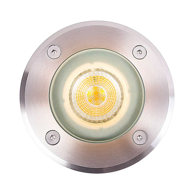 Andor - Spot encastré de sol rond IP67 en acier, style moderne
