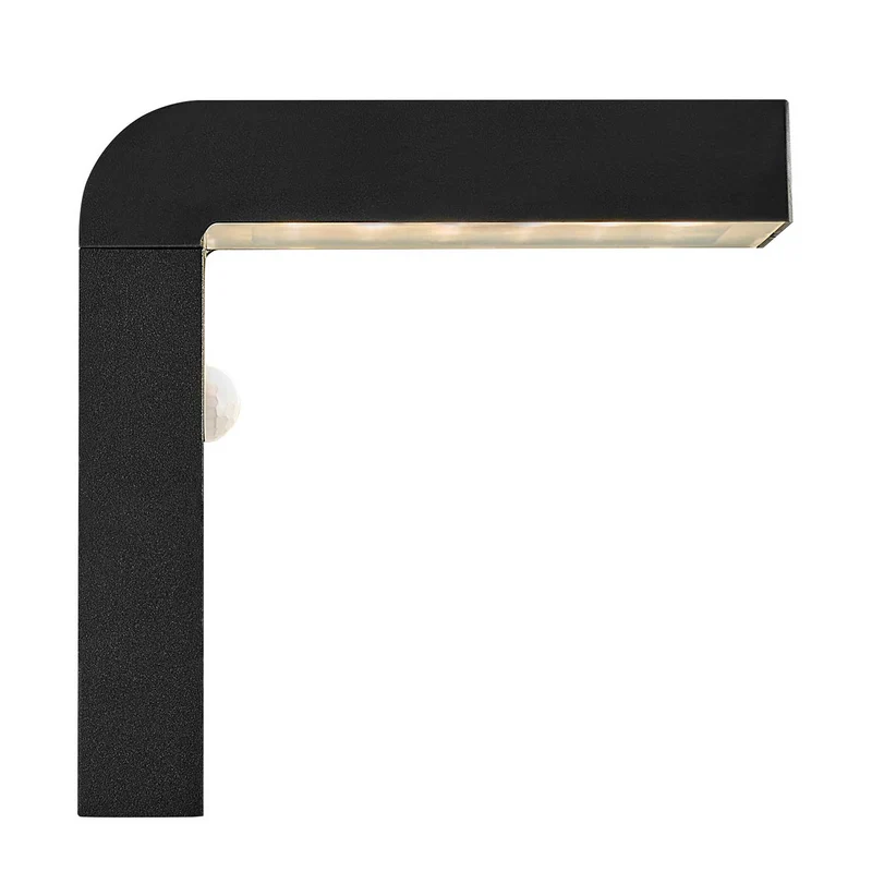 Alya - Applique murale LED solaire à détecteur en acier, style moderne