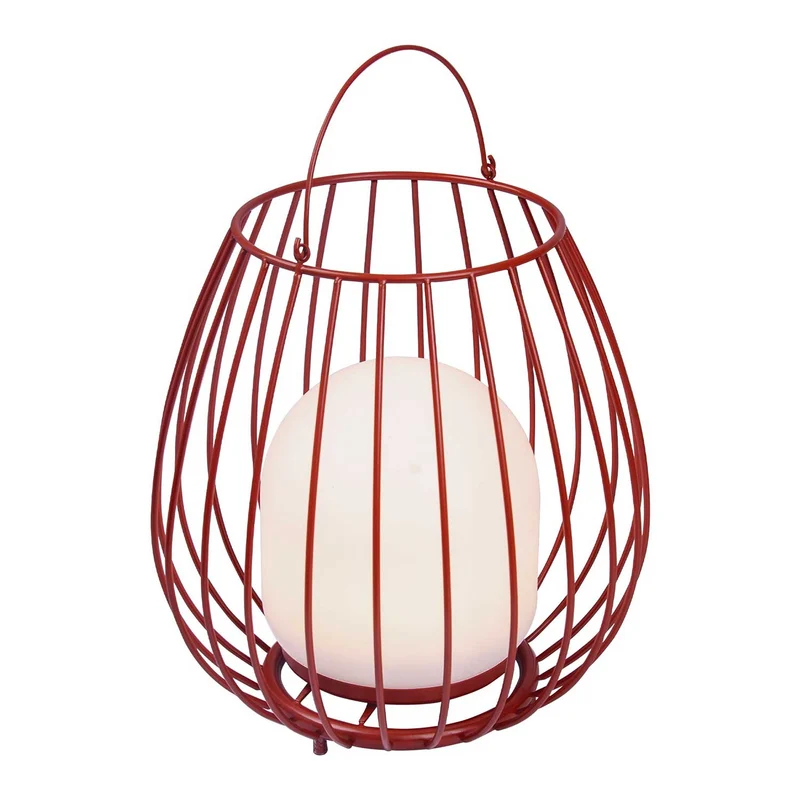 Jim - Lampe nomade LED à large anse en plastique, style contemporain
