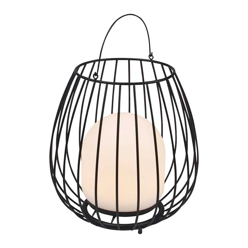 Jim - Lampe nomade LED à large anse en plastique, style contemporain