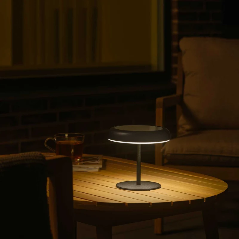 Elmer Solar - Lampe solaire LED compacte en plastique, style contemporain
