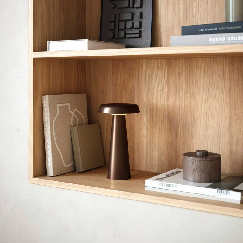 Arcello - Lampe nomade LED cuivrée en plastique, style contemporain