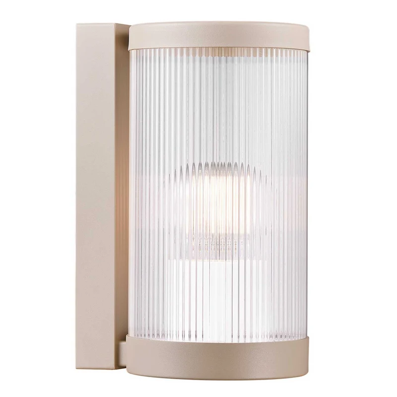 Coupar - Applique murale extérieure cylindrique en acier, style moderne