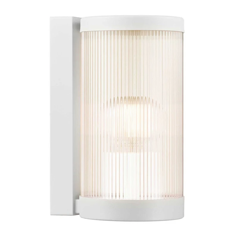 Coupar - Applique murale extérieure cylindrique en acier, style moderne