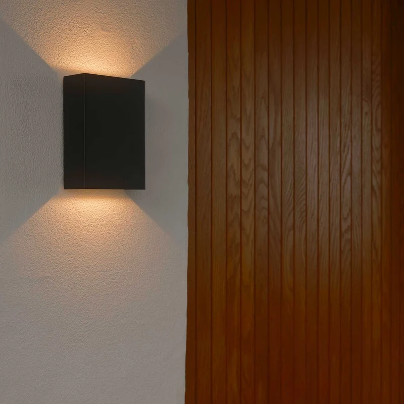 Fold - Applique murale LED à double faisceau en acier, style moderne