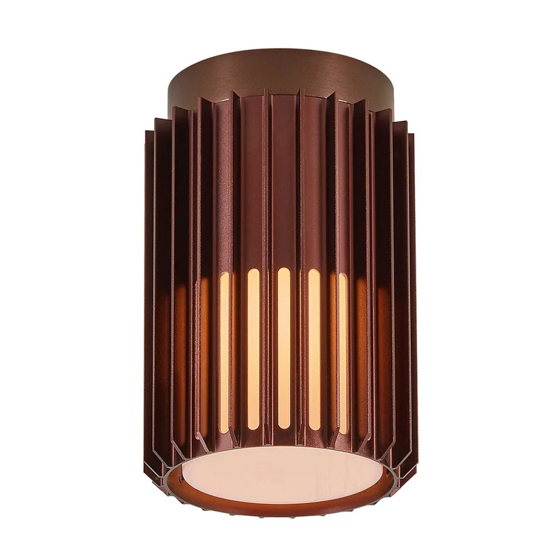 Aludra - Plafonnier extérieur à lamelles verticales en acier, style moderne