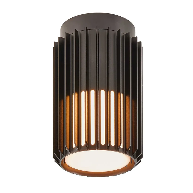 Aludra - Plafonnier extérieur à lamelles verticales en acier, style moderne