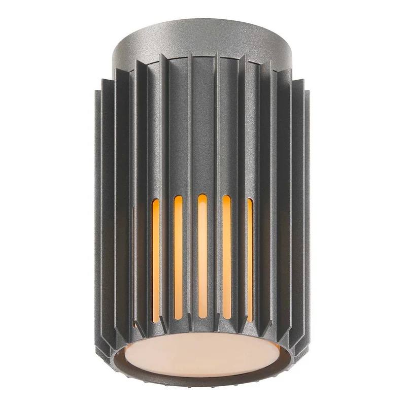 Aludra - Plafonnier extérieur à lamelles verticales en acier, style moderne