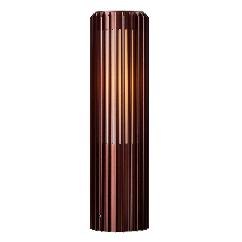 Aludra - Borne extérieure à lamelles verticales en acier, style moderne