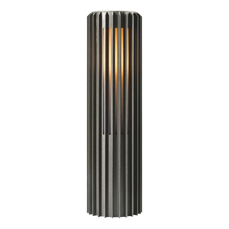 Aludra - Borne extérieure à lamelles verticales en acier, style moderne
