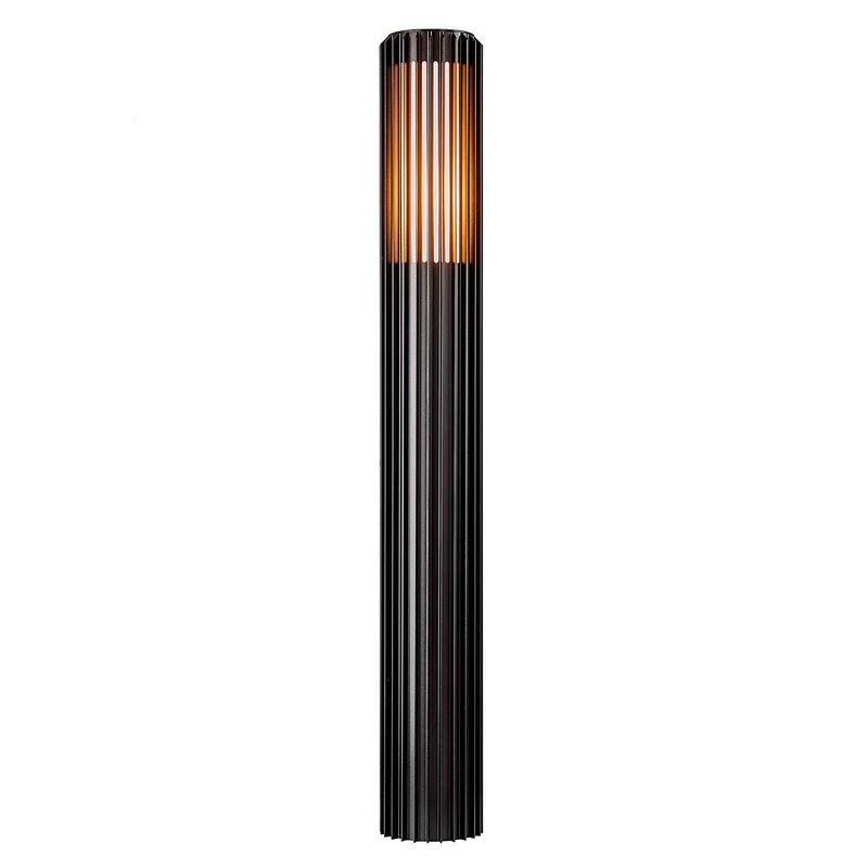 Aludra - Borne extérieure à lamelles verticales en acier, style moderne