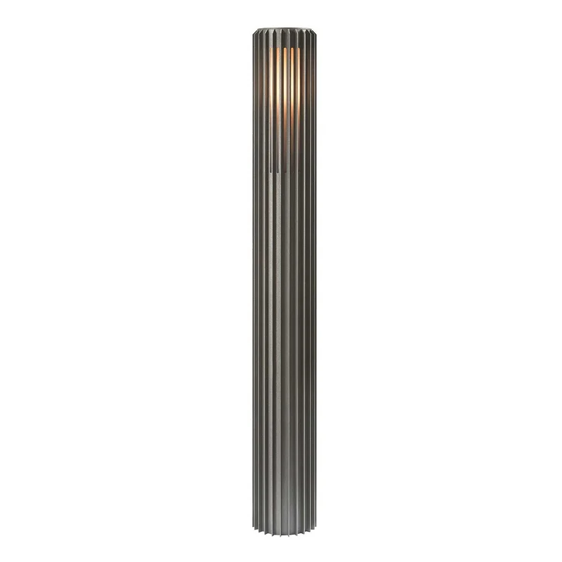 Aludra - Borne extérieure à lamelles verticales en acier, style moderne