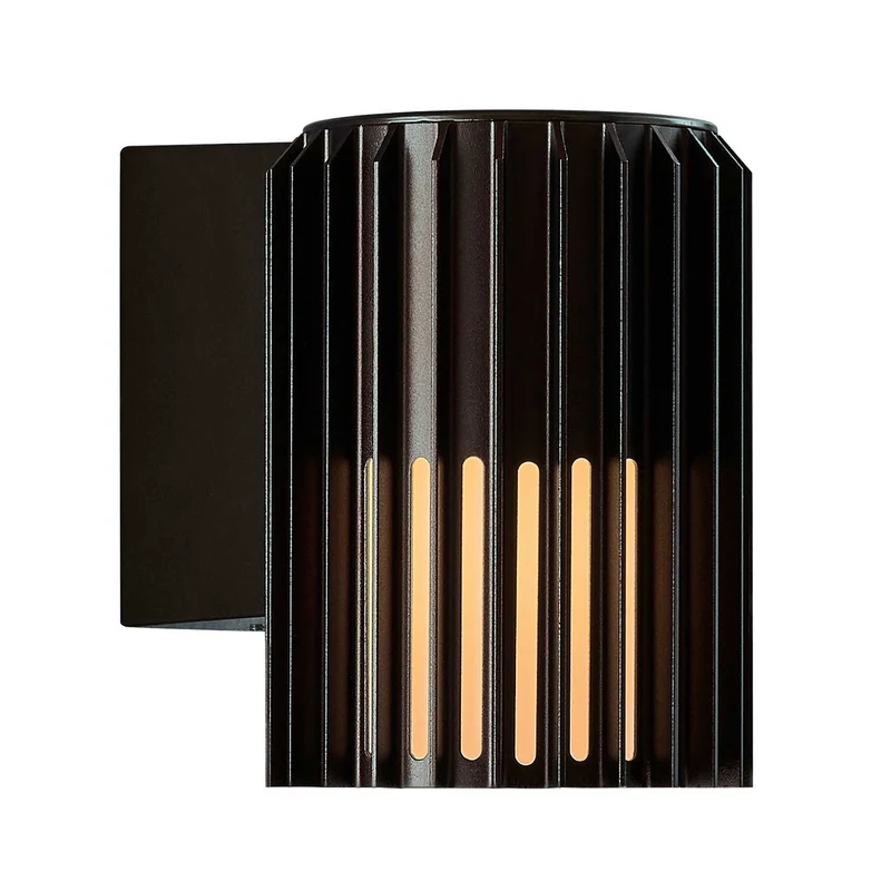 Aludra - Applique murale extérieure cylindrique en acier, style moderne