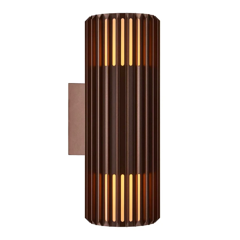 Aludra - Applique murale extérieure à double source en acier, style moderne