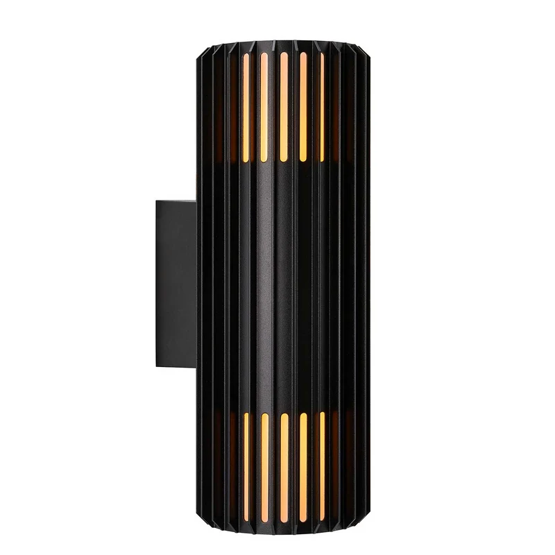 Aludra - Applique murale extérieure à double source en acier, style moderne
