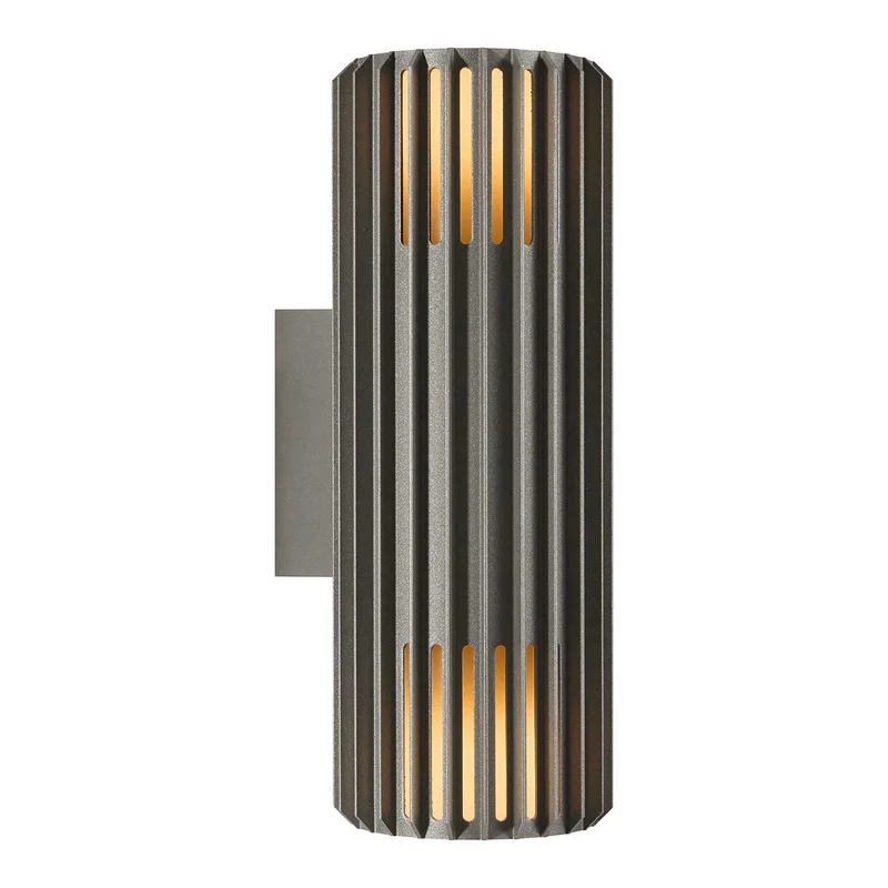 Aludra - Applique murale extérieure à double source en acier, style moderne