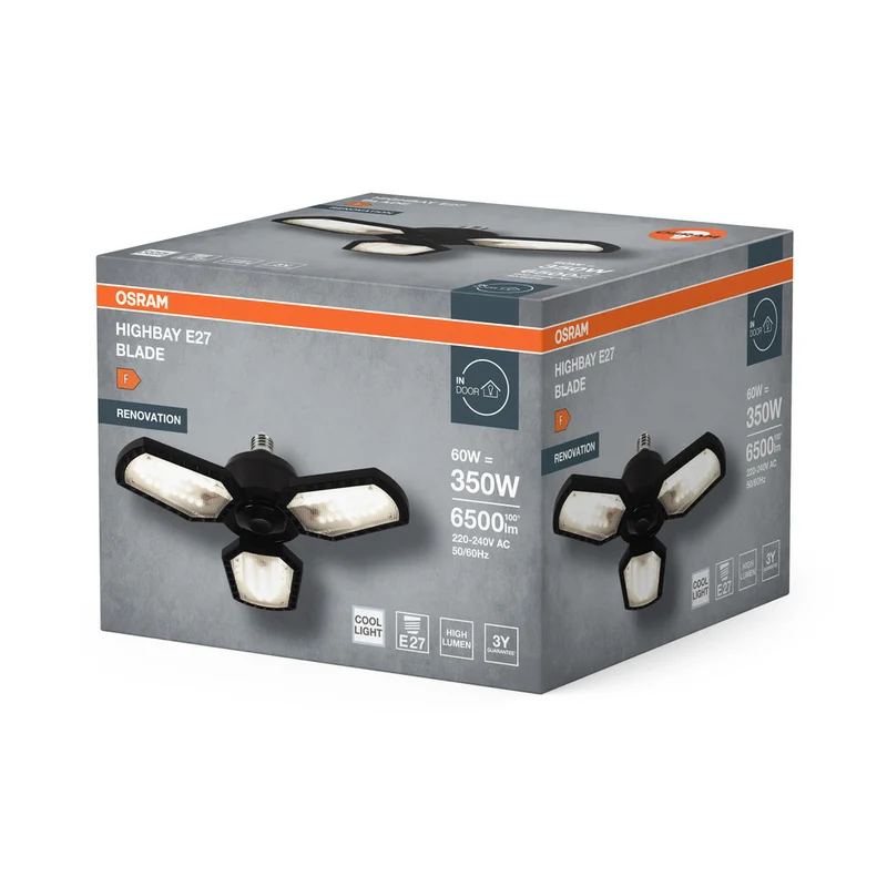 OSRAM Highbay Blade lampada da soffitto con ali, 60W, E27