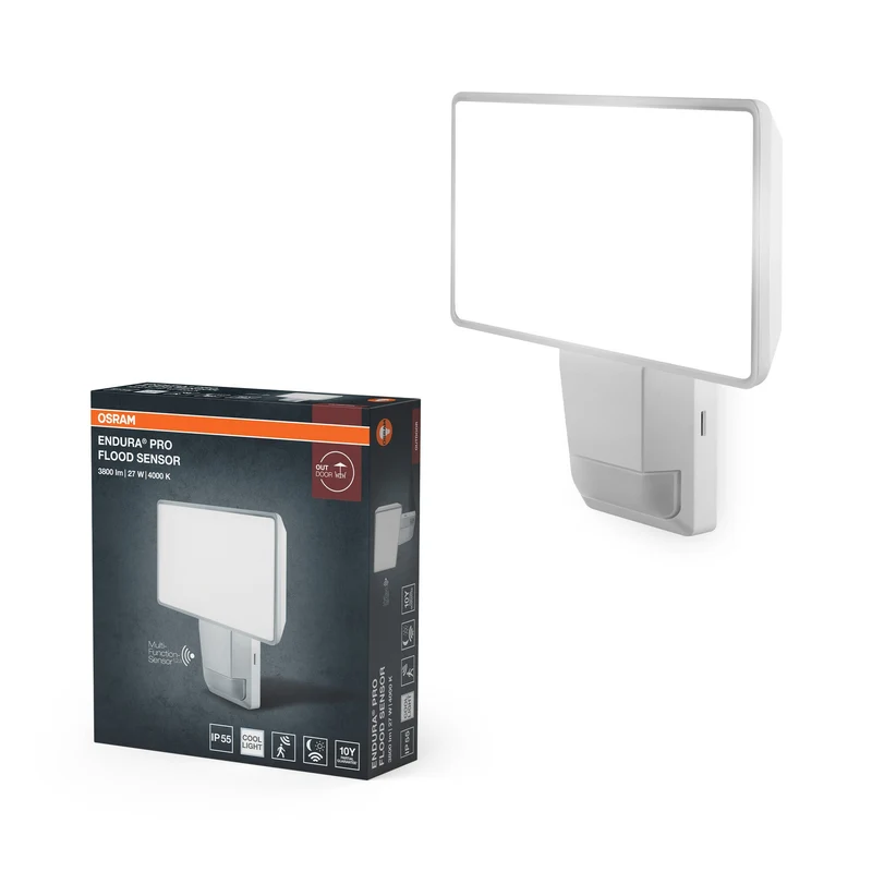 OSRAM ENDURA® PRO FARETTO LED CON SENSORE 27W 4000K IP55 Bianco, 3000 lm, 4000 K, Bianco freddo