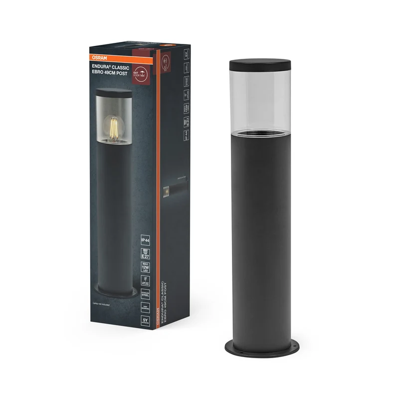 OSRAM ENDURA CLASSIC EBRO lampione da palo, grigio scuro, 49 cm