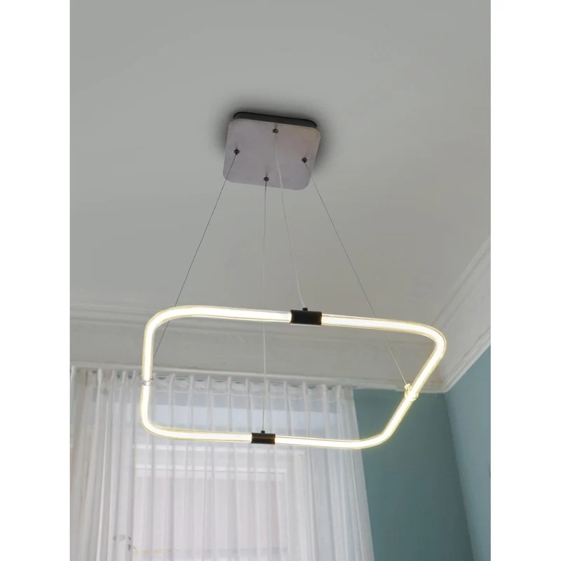 OSRAM DECOR Tetragon Lampada a sospensione, 18W, 3000K, 2000lm, Bianco caldo, Click DIM