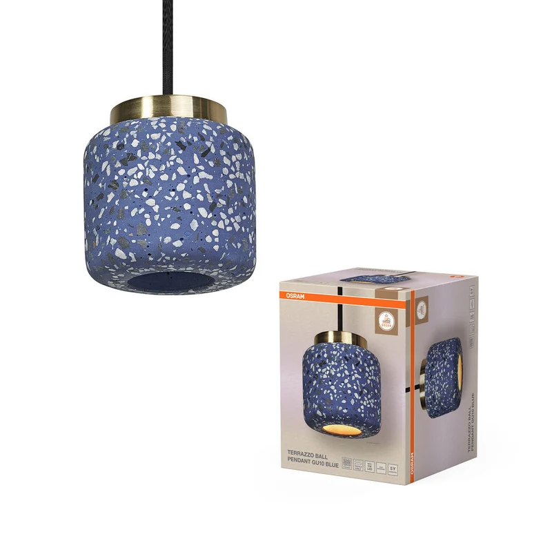 OSRAM DECOR Lampada a sospensione a sfera Terrazzo Blu, GU10