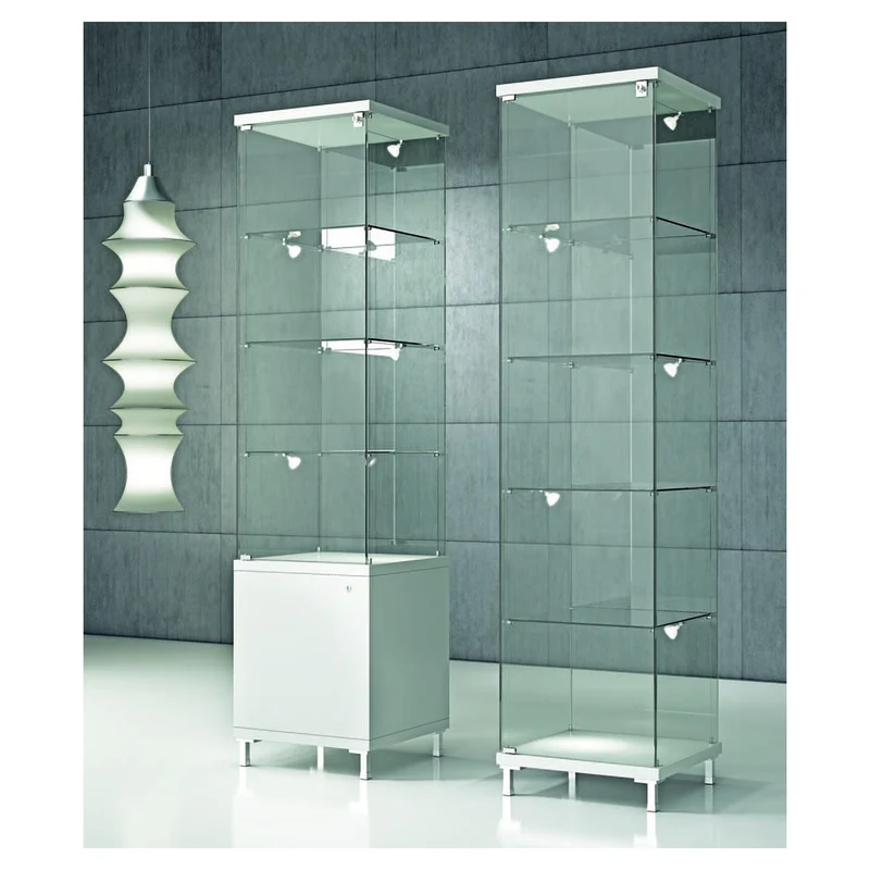 Casa Padrino Luxus Ladenvitrine 45 x 45 cm H. 190 cm - Ladeneinrichtung - Boutique Möbel - Made in Italy