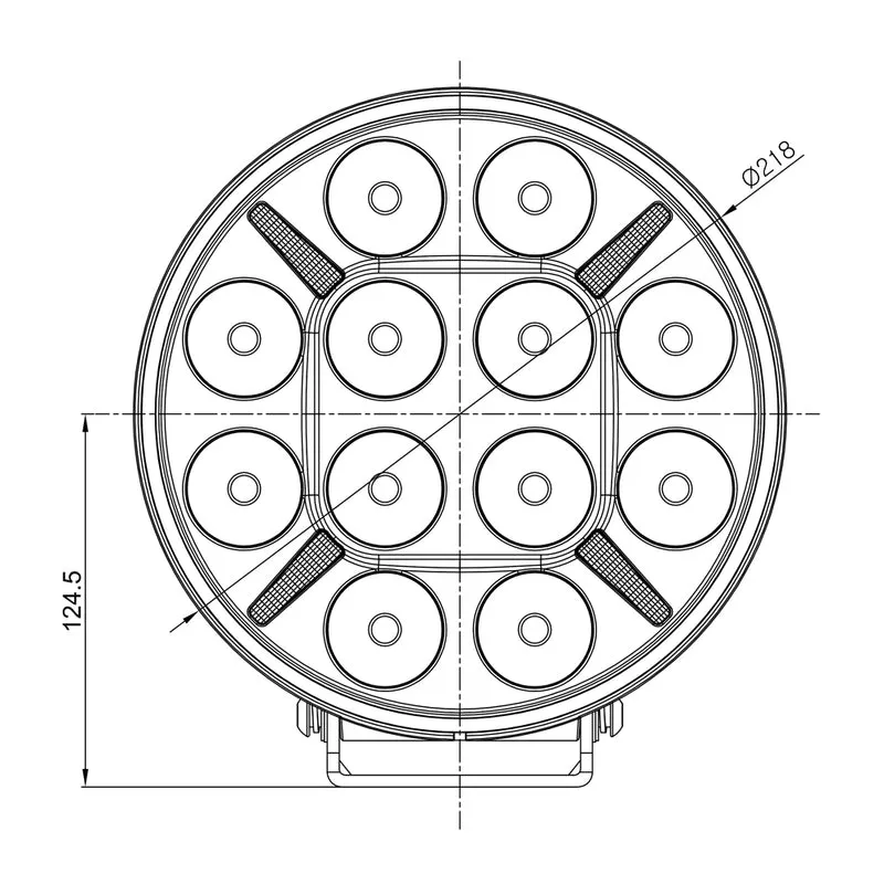 Lampada spot a LED Boreman 1001-1620 con luce di posizione ambrata e trasparente