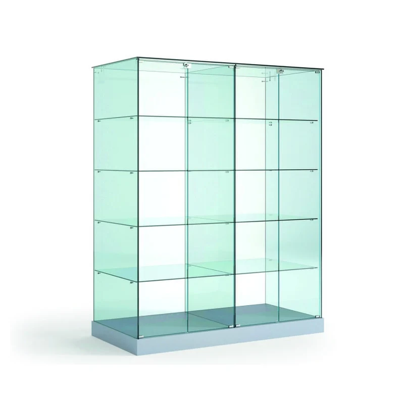 Casa Padrino Luxus Ladenvitrine 142 x 60 cm H. 180 cm - Ladeneinrichtung - Boutique Möbel - Made in Italy