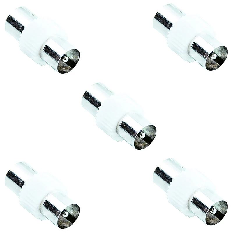 Life Connettore adattatore coassiale spina TV presa TV 5 pezzi per antenna