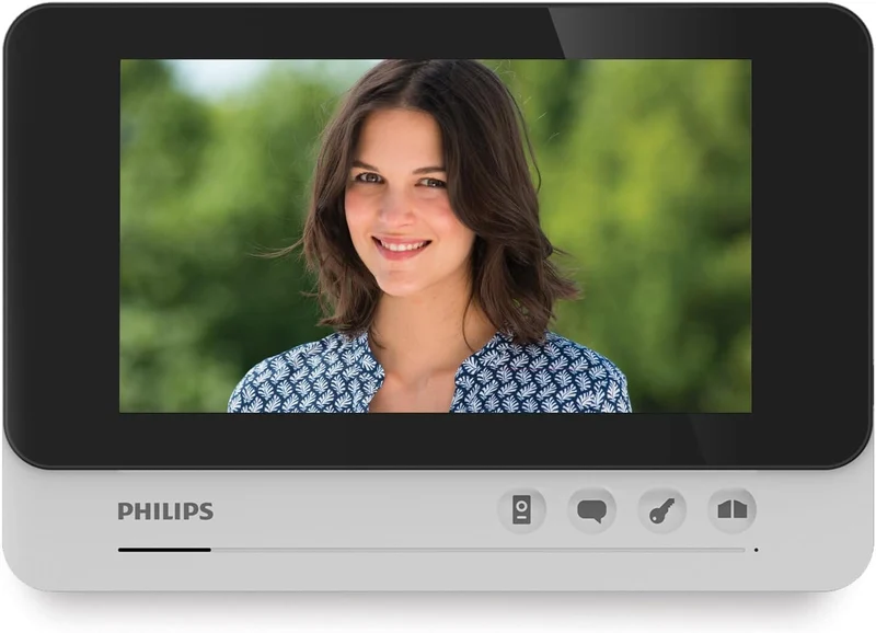 Philips Videocitofono monofamiliare con schermo da 7", videocitofono a 2 fili facile da installare