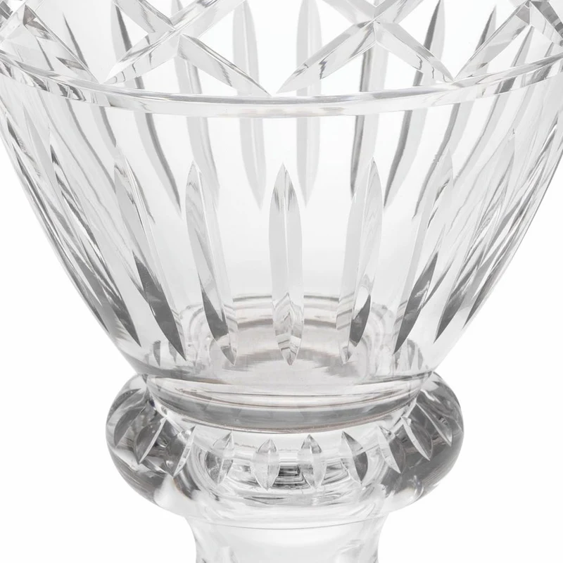 Casa Padrino Luxus Barock Deko Vase H. 45 cm - Runde Glasvase - Barockstil Blumenvase - Barock Deko Accessoires